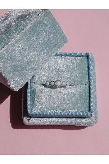 Reorah Collection Mermaidia 5 Inci Opal Yüzük 925 Gümüş-gümüş Kaplama-beyaz