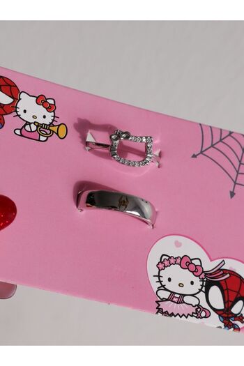 Reorah Collection Hello Kitty-spiderman Ayarlanabilir Çift Yüzük