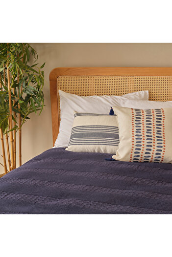 Bella Maison 100% Cotton Marine Single Bedspread Navy Blue (180X260 cm)