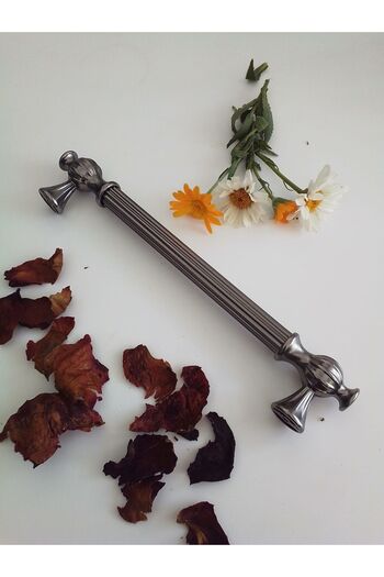 senRo yapı Market Mâner Lotus de calitate de lux 128 mm Mâner pentru dulap sertar de culoare afumată