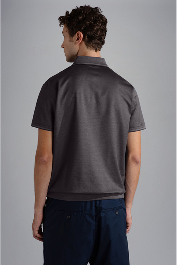 PAUL&SHARK MEN'S KNITTED POLOSHIRT C.WCOTTON