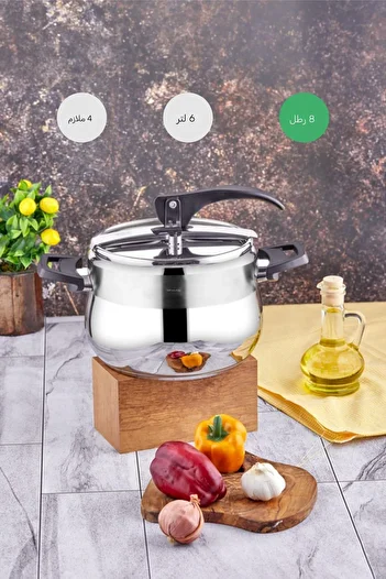 Taç Bengü Pro Pressure Cooker Black 8 Lt