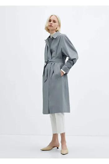 MANGO Woman Trenchcoat aus Baumwolle mit Gürtel