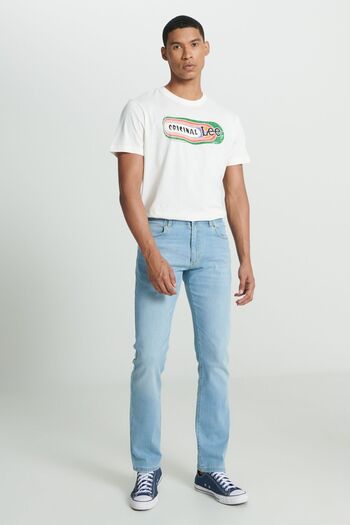 Lee Light Blue Stretch Jeans - Slim Fit Regular Waist, Skinny Leg Extreme Motion Jeans