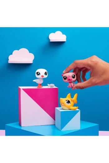 Littlest Pet Shop LPS Minis Littlest Pet Shop - 3-Piece Figure Set: Water, Sable, Seagull and Shark