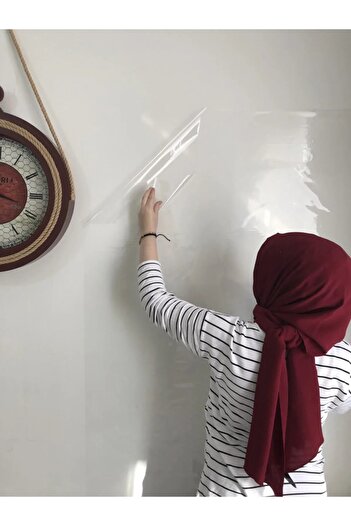 Tutunabilir Kağıt 1 Şeffaf 1 Beyaz Statik Akıllı Kağıt Tahta Kalem 100x150 Cm Duvara, Cama,tahtaya Uygulanır