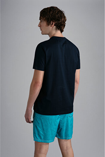 PAUL&SHARK MEN'S KNITTED T-SHIRT C.WCOTTON