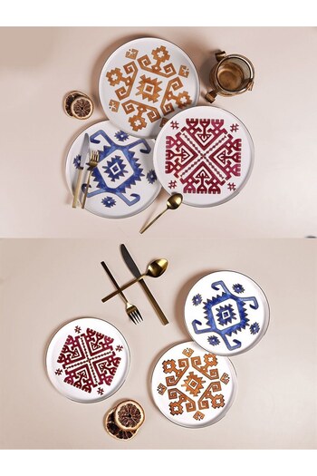 Porland 6-Person Arabesque Presentation Set - Serving and Cake 12 Pieces