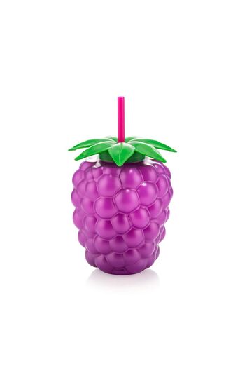 QLUX IDEAS Grape Straw Drinker - Flask Purple 800 ML