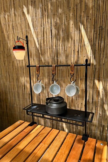 CampCrafted Kamp ve Piknik Masa Rafı (Taşınabilir-Sökülebilir)