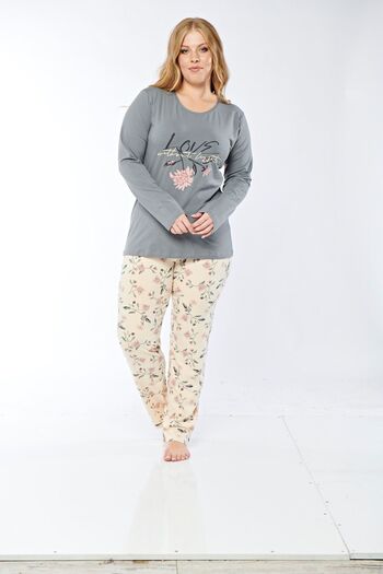 Rubina Secret ™ Plus Size Long-sleeved Pajamas Set