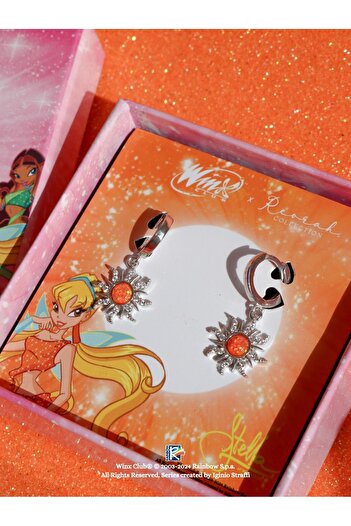 Reorah Collection Winx Club® Stella Opal Sun Küpe 925 Ayar Gümüş