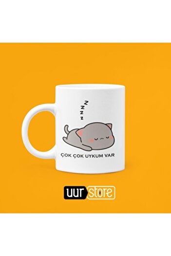 UUR STORE I'm Very Very Sleepy Printed Porcelain Mug 330ml