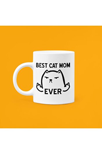 UUR STORE Best Cat Mom Ever Printed Mug