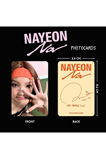 Kpop Dünyasi TWICE NAYEON '' NA '' Digipack ver. Photocards Set