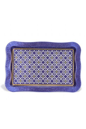 EVLE Ef165-93 Turkish Blue_swt Home Patterned Rectangular Tray 24x36 Cm