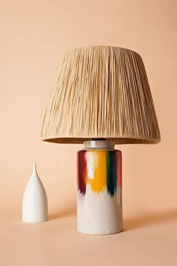 Hmydesign Foudre Ceramic Lampshade - Wicker Yellow Red Green Pink