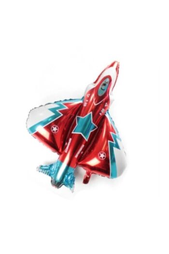 LOTUS PARTY 3 Years Jet Airplane - Pilot - F16 Themed Balloon Chain Party Set - ( Red White Navy Blue Balloon