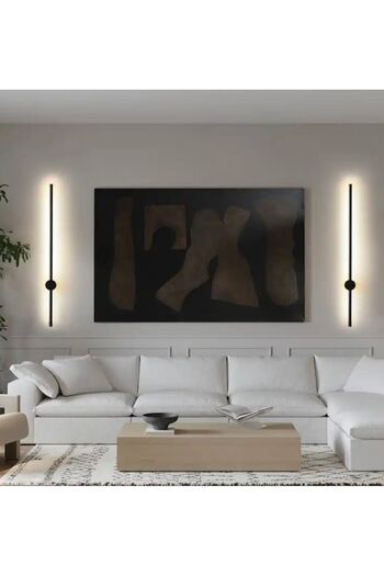 burenze Modern Led Aplik Platinum 4000K Gün Işığı Şık Görsellik Katar Elektrik İle Çalışır 1 Adet Siyah