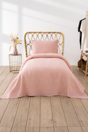 Denizli Concept Waffle Single Pique Set Powder