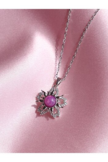 Reorah Collection Rapunzel Sundrop Flower Spinning Çelik Kolye