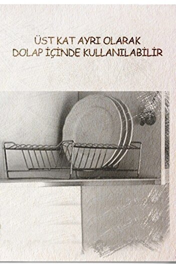 Teknotel Iki Katlı Modüler Tabaklık Bulaşıklık Beyaz Kb010