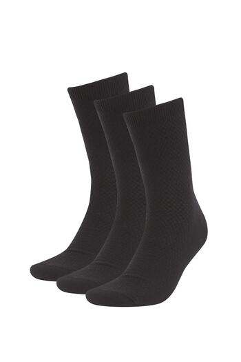 DeFacto Men's Black 3-Piece Socks N1121AZ21AU