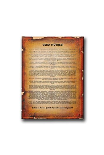 Desenlio Veda Hutbesi Tablo