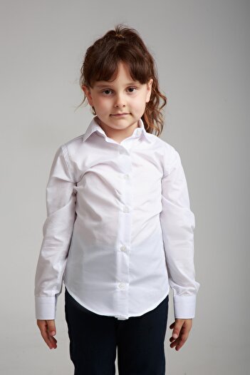 Dragora Girls White School Shirt