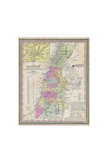 Pixxa Vintage Map of Palestine 1853 Mug