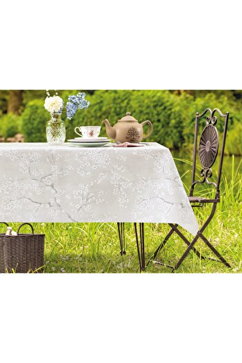 Madame Coco Exorde Pvc Tablecloth - Gray - 140X140 cm
