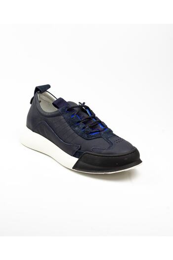 JAMES FRANCO 6400 Δερμάτινα Casual Ανδρικά Παπούτσια Navy Blue-40