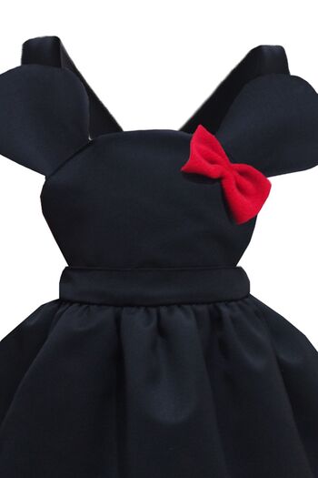 Shecco Babba Girl's Bow Black Tutu Dress, Birthday Dress, Girl's Dress Models 5-10 Years