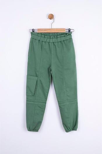 NK Girl's Elastic Waist Pocket Detailed Soft Trousers