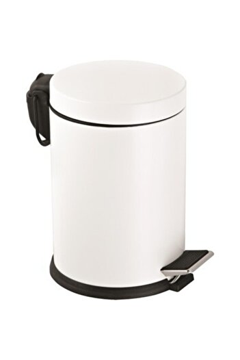 Maxiflow Coș de gunoi cu pedală albă 3 Lt, ideal pentru utilizare practică și curată