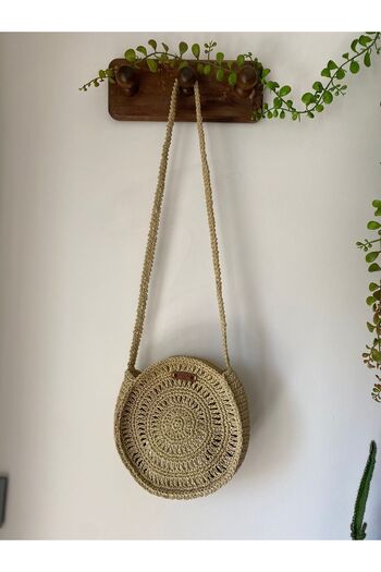 ÖZÜM HOME Kağıt ip yuvarlak çanta