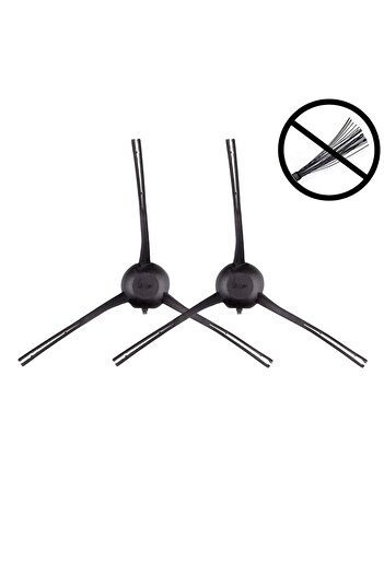 ibrush Dreame F9 - Σετ με 2 μαύρες πλαϊνές βούρτσες, συμβατό σχέδιο