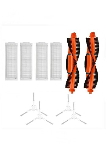ibrush Σετ 10 λευκών πλαϊνών βουρτσών συμβατών με Mi Robot Viomi V2 Pro