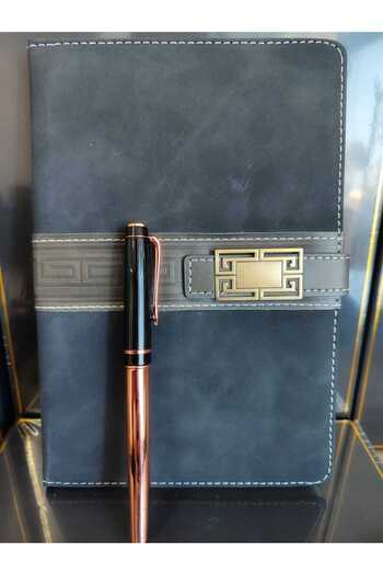 mr shopping MR Leather Lined Notebook and Pen Set - Gift Special Design