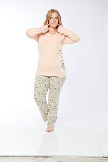 Rubina Secret Long Sleeve Plus Size Pajama Set