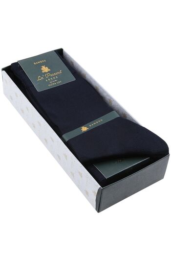 La Pescara La'pescara Ultra Luxury 12-Piece Navy Blue Bamboo Classic Men's Socks Set Crp1