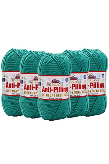 Himalaya Himalaya Everyday Bebe Lux 5 bucăți fire de tricotat manual anti pilling - 70435 Azur