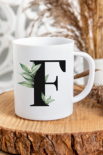 Kravatkolik Letter F Initial Printed Mug