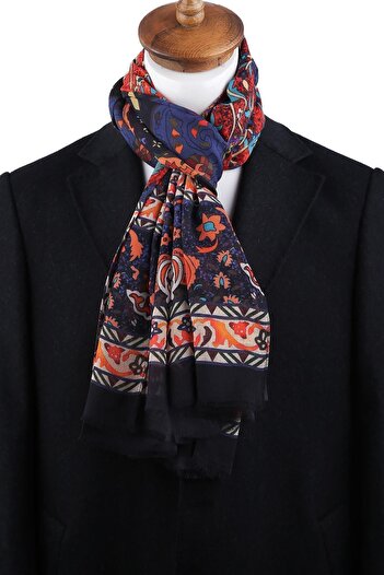 Kravatkolik Broome Style Багатоколірний італійський модальний шарф MDL07