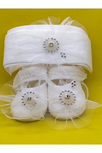 BUKAWEAR Newborn Baby Set Shoes Bandana Set of 2