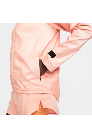 Nike Pembe Kadın Kapüşon Yaka Mont CU3217-800 W NK ESSENTIAL JACKET