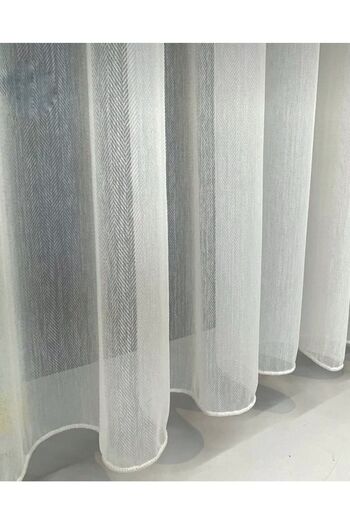 AleynaHome Fish Back Glitter Bamboo Iron-On-Wanted Tulle Curtain Sparse Pleat