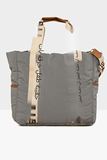 Bagmori Gray Baby Bag Column Inflatable Mother Baby Bag M000008046