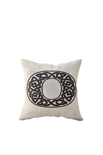 on the clouds Letter O Beige One Side Printed Hidden Zipper Decorative Pillow Case Throw Pillow Case Pillowcase