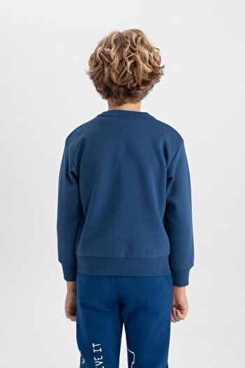 DeFacto Erkek Çocuk Bisiklet Yaka Kalın Sweatshirt B0047a823wn